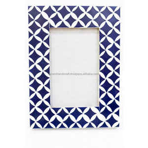 Fabriqué à la main belle résine d'os en bois incrustation cadre Photo personnalisé de haute qualité impression de découpe décoration de la maison inde - Product Image 1