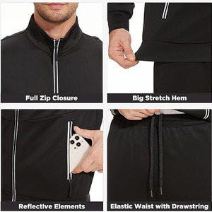 Ensemble de survêtement à capuche pour homme avec logo OEM, design personnalisé, deux pièces, vêtements de sport pour la salle de sport, l'entraînement, le jogging et la remise en forme - Product Image 5