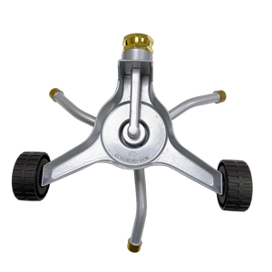 Hallgrand 3-Arm Rotating Metal Garden Sprinkler with Wheeled Base 2-Year Warranty for Lawn Irrigation & Garden Care - Product Image 6