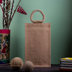 Double Bottle Jute <b>Bag</b> Natural Eco Friendly Reusable <b>Wine</b> Carrier for Home & Events - Product Image 5