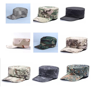 Casquette de cadet à motif gris unisexe, casquette plate camouflage avec visière - Product Image 3