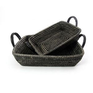 Panier de rangement durable en jonc de mer pour appartements compacts et essentiels pour les balcons - Product Image 1