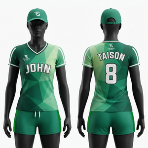 Premium Men's <b>Volleyball</b> Uniform 240 GSM Polyester Interlock Green Sublimated Solid Custom Name Number Logo Anti-UV Breathable - Product Image 1