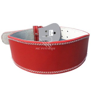 Ceinture de musculation RC FITNESS avec logo personnalisé disponible, avec boucle et en cuir de vachette, pour dips et tractions - Product Image 4