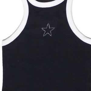 Rhinestone Pattern <b>Turtleneck</b> Vest Women Sleeveless Knit <b>Top</b> Y2K Casual Slim Fit Summer <b>Top</b> - Product Image 5
