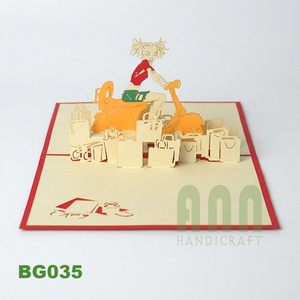 ANN HANDICRAFT BG035 Custom 3D Pop-up Traditional Greeting Card-Hanoi Origin <b>Matte</b> <b>Varnishing</b> for Birthday New Year Valentine's - Product Image 5