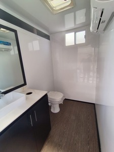 7x14 Restroom <b>Trailer</b> 2 Stall Upscale Portable Bathroom Ships Nationwide - Product Image 1