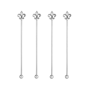 Ensemble d'agitateurs à cocktails en acier inoxydable, bâtonnets à mélanger réutilisables en métal pour boissons, café et articles de bar, agitateurs décoratifs pour boissons - Product Image 1