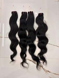 Extensions de cheveux indiens bruts non traités – Cheveux naturels noirs de temple - Product Image 5