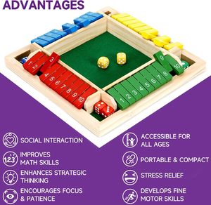 Wooden Board Game with Reusable Scorecard Educational Math Learning Toy for Kids Adults Fun Family Game Night Activity - Product Image 6