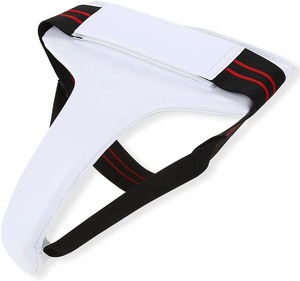 Protector Inguinal Profesional de Cuero Suede Blanco – Ajuste Elástico Premium para Deportes y Sparring - Product Image 5