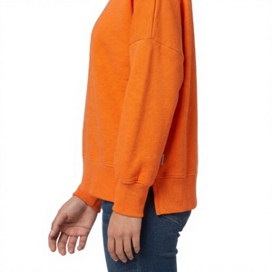 Sweat-shirt oversize à col rond pour femme, en coton et polyester, pull décontracté streetwear, broderie de logo personnalisée, sweat-shirt épais - Product Image 2