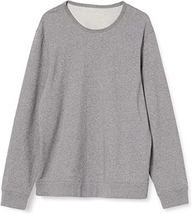 Sudadera Unisex Gris de Cuello Redondo, Corte Regular, Tejido de Algodón, Color Sólido, Estilo Casual para Otoño - Product Image 1