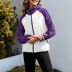 Color Block <b>Hoodie</b> Waterproof Zip Rain Jacket with Packable Coat - Product Image 4