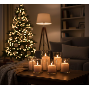 Velas de Cristal Aromáticas para Navidad, Pascua, Cumpleaños, San Valentín, Diwali, Bares y Festividades - Product Image 1