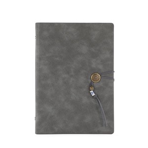 A5 Vintage Large Journal Soft Leather Notebook with Loose-<b>leaf</b> Diary Business Gift Set Notepad for Office or School Supplies - Product Image 1