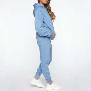 Custom Unisex 280gsm Midweight Winter Streetwear Sweatsuit Set Hoodie & Sweatpants Two-Piece Cotton Tracksuit for Women & <b>Men</b> - Product Image 5