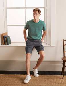 Shorts cargo pour homme, couleur unie, taille mi-haute, fermeture boutonnée, respirant, en coton, style décontracté - Product Image 6