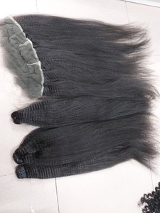 Mèches de cheveux vierges bruts vietnamiens non traités, texture Yaki raide et crépue, et frontals en dentelle Swiss Film HD 2x6 3x7 5x5 6x6 8x8 7x7 13x6 - Product Image 6