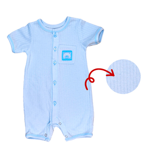 ชุดรอมเปอร์เด็กทารกชายหญิง แขนสั้น ชุดนอนฤดูหนาว ติดกระดุม YKK ขายส่ง ชุดบอดี้สูทใยไผ่ลายช้างสำหรับเด็กแรกเกิด - Product Image 4