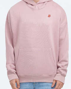 Sudadera con Capucha Rosa para Hombre, Corte Holgado, Felpa Francesa de Algodón, Informal, con Bolsillo Delantero, para Otoño - Product Image 2