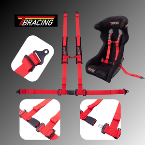 Arnés de Carreras UTV de 4 Puntos TBRACING TUN402 Directo de Fábrica de Taiwán con Ajustadores Deslizantes y Herrajes Negros, Marca Privada - Product Image 1
