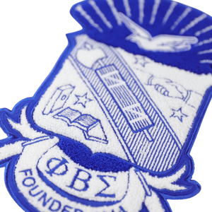 Pull en laine à col en V Phi Beta Sigma, ivoire et bleu roi, avec lettres grecques, tricot de qualité supérieure, vêtement de fraternité, coupe classique - Product Image 4