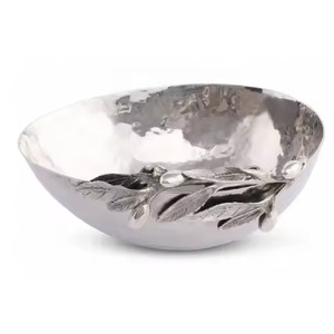 Tazón Decorativo de Metal para el Hogar, Tazón de Acero Inoxidable para Servir Dulces, Frutos Secos y Bocadillos - Product Image 5