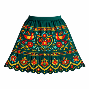 Robe d'été décontractée pour femme de haute qualité, en coton brodé à imprimés floraux hawaïens, longueur genou, taille empire - Product Image 2