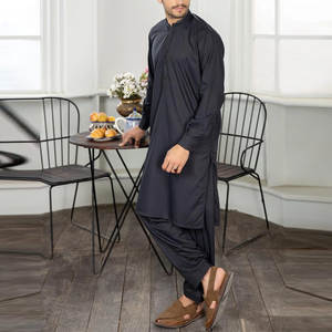 Vêtements islamiques en polyester sans plis, service OEM, costume Bandhgala fabriqué au Pakistan, nouveau shalwar kameez formel pour homme, haute qualité - Product Image 3