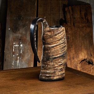 Tazas de Cuerno de Búfalo Pulido, Forma Natural, Arte Rústico Coleccionable, Decoración Artesanal Duradera - Product Image 3