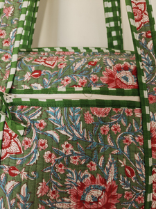 Sac de voyage matelassé léger à motif floral Shree Balajee Garments, fermeture éclair, bretelles réglables, grande capacité, pour week-end - Product Image 2