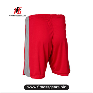 กางเกงขาสั้นผู้ชาย JUST FITNESS GEARS สีแดง ผ้าถักโพลีเอสเตอร์ เอวยางยืด แห้งเร็ว สปอร์ต แคชชวล ชุดออกกำลังกาย - Product Image 3
