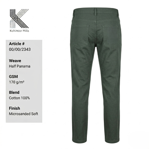 Pantalones Chinos de Algodón para Hombre, 170GSM, Tejido Semi-Panamá, Pantalones Casuales, Fabricante OEM ODM, Proveedor Mayorista - Product Image 3