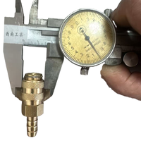 Raccord rapide pneumatique en laiton de type mini européen et prise avec raccord cannelé nickelé, interchangeable avec le type Rectus 21