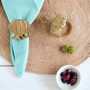 Vente chaude doré en forme de citrouille rond de serviette cercle en métal boucle de serviette décoration de table rond de serviette Halloween spécial - Product Image 4