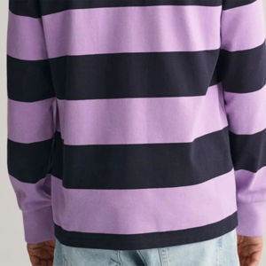 Camiseta de Rugby Personalizada para Hombre, Transpirable, de Manga Larga, de Poliéster Resistente, con Bloques de Color, Impresión por Transferencia de Calor, de Alta Calidad - Product Image 2