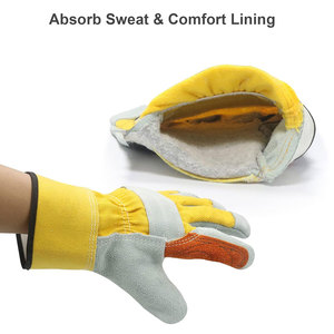 Gants de travail pour hommes personnalisés en cuir 10 mil, résistants à la chaleur, respirants, avec votre propre logo (marque privée) - Product Image 6