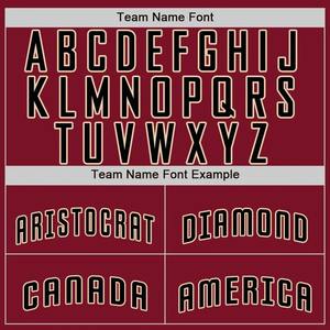 Maillot de baseball personnalisé rouge cramoisi et noir, uniforme sportif d'équipe personnalisé, respirant, en polyester, chemise de baseball boutonnée - Product Image 4