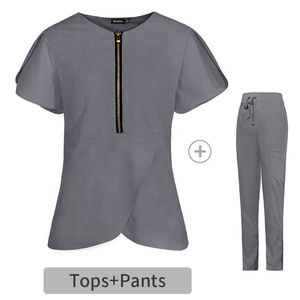 Conjunto de Uniforme Médico Premium para Enfermeras con Mangas Tipo Tulipán, Ropa de Trabajo para Hospital Suave, Transpirable y Duradera para Médicos y Enfermeras - Product Image 4