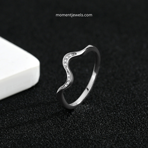 Anillo de Plata S925 con Incrustaciones de Circonio, Diseño Geométrico, para Mujer, Regalo para Bodas y Fiestas - Product Image 3