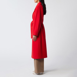 Manteau long en faux daim marron pour femme, style trench, à manches longues, ceinturé, double boutonnage, utilitaire, type safari, vente en gros - Product Image 5