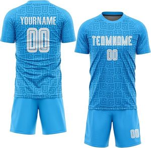 Uniformes de Entrenamiento de Fútbol Personalizados para Hombre, 100% Poliéster, Manga Corta, Servicio OEM, Logotipo Personalizado, Jersey de Fútbol Estampado al por Mayor - Product Image 2