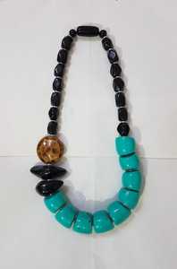 Handmade Resin <b>Beaded</b> <b>Necklace</b> with Art Theme Trendy Design for Unisex Party Fashion Jewelry From India - Product Image 4