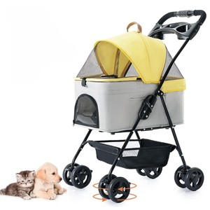 Poussette urbaine compacte TH-PPS-172 pour animaux de compagnie avec système de pliage facile Grande zone de maille et coussin confortable Commande personnalisée bienvenue - Product Image 1