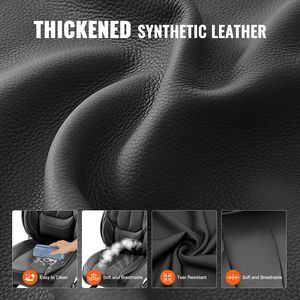 Fundas Universales de Piel Sintética para Asientos de Coche, Juego Completo de 13 Piezas para Asientos Delanteros y Traseros con Diseño Completamente Cerrado - Product Image 4