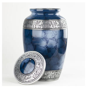 Urnes funéraires en métal personnalisées en gros, rouge feu et gravées, pour les cendres humaines et d'animaux de compagnie adultes, fournitures funéraires - Product Image 3