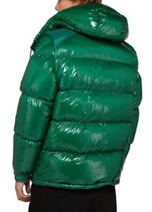 SHINNING MANUFACTURERS Doudoune matelassée premium pour homme, verte brillante, color block, col montant, zippée, imperméable, séchage rapide, hiver - Product Image 5
