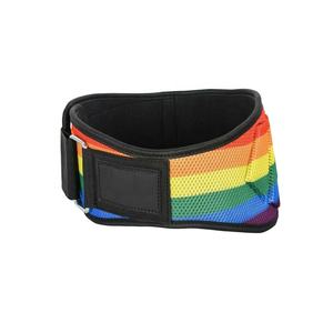 Haute qualité unisexe 6 \ "large incurvé néoprène Gym Fitness ceinture personnalisé arc-en-ciel couleur respirant entraînement bas du dos soutien - Product Image 3