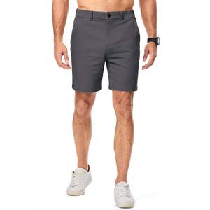 Shorts décontractés pour hommes en coton sergé personnalisés, 100% polyester, taille élastique, shorts habillés et cargo avec décoration de logo, motif tendance - Product Image 3
